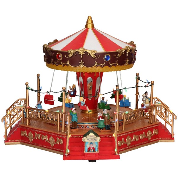 Timstor Carousel Musical Mit Led Dekoration Weihnachten 36X27Cm-image