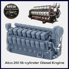 S Scale 164 Alco 251 16-cyl Diesel Engine Prime Mover Model Scenery World S Scale 164 Alco 251 16-cyl Diesel Engine Prime Mover Model Scenery World