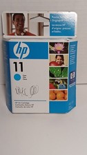 HP 11 Cyan Genuine Original Inkjet Ink Cartridge C4836A Printer Supply