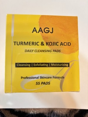 AAGJ Turmeric & Kojic Acid Brightening Face Cleansing Pads 55 Exfoliating