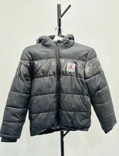 Jordan Bold Stripe Black Puffer Jacket Big Kids - M 10-12 Yrs