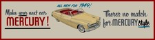 1949 Mercury Convertible - No Match! NEW Sign 36" Wide Diecut USA STEEL XL Size