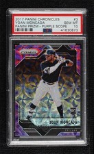2017 Panini Chronicles Purple Scope Prizm 83/99 Yoan Moncada PSA 10 GEM MT 6fs