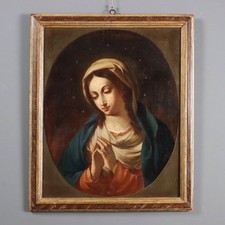 Dipinto Antico Madonna Orante Copia dal Sassoferrato XVIII Secolo Originale