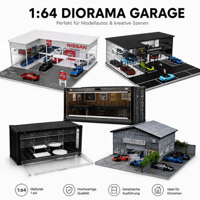 More Art Diorama 1:64 Diecast Garage Modell LED Lichit Parkhaus Szene Vitrine DE