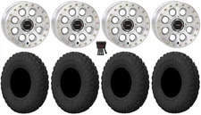 System 3 SB-7 15" Wheels Machined (6+1) 30" Gripper R/T Tires RZR Turbo S / RS1