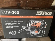 Echo EDR-260 Portable Gas Powered Hand Held Drill 25cc Engine with Handle