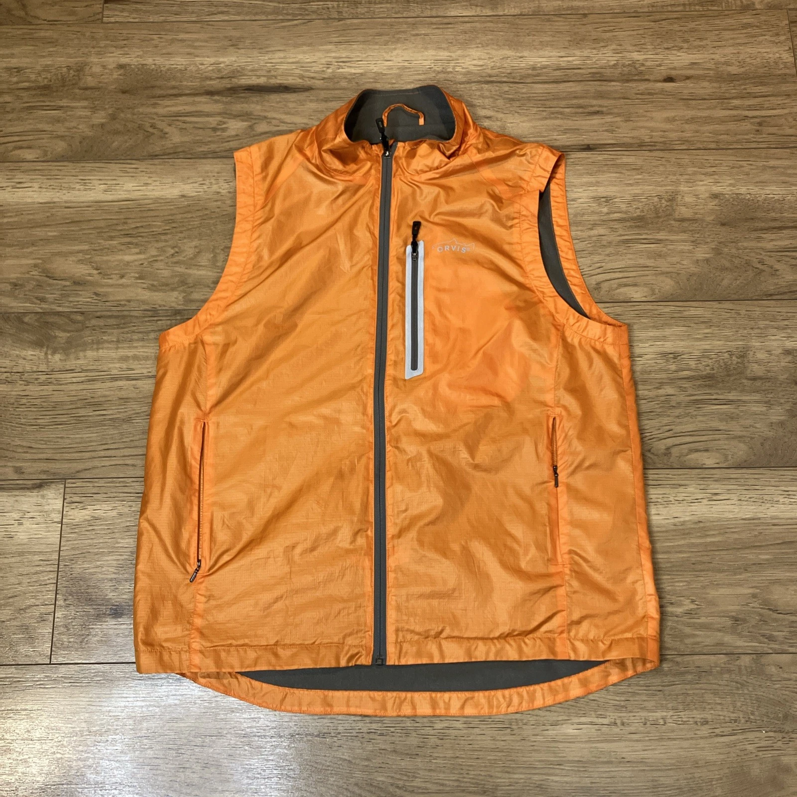 Men's M Orvis Vest Orange Fishing Outdoor Trout Bum Hiking Camping Climbing