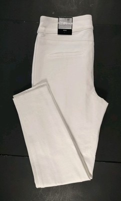 SOHO Apparel Ltd-NWT-Women's Ivory Tapered Ankle Length Pants-Petites Size PM