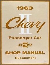 Best Shop Manual Supplement 1963 Chevy II and Nova Chevrolet Repair Service