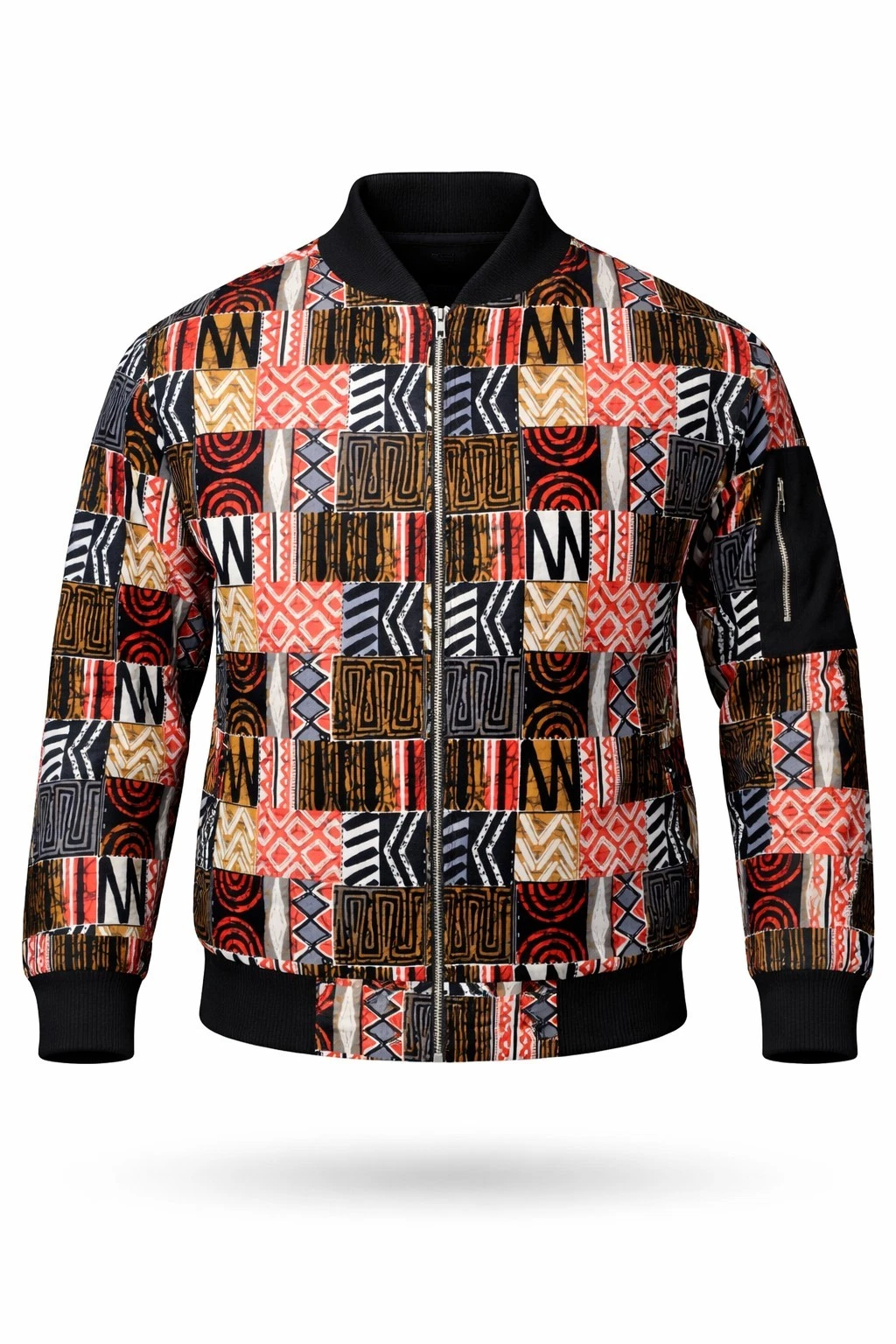 African PRINT Bomber Jacket - Unisex - Timeless - Okinbykglitz -LARGE