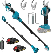 Electric Pruning Shears Cordless, 2-In-1Pole Pruner Shears with 1000W Brushless