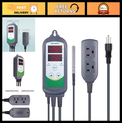 Inkbird ITC308 Freezer Thermostat Heating Cooling Plug Temperature Controller