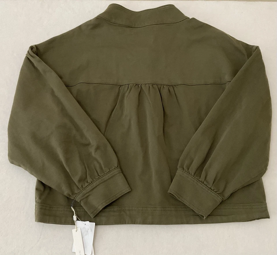 Ejército Caslon. Utilidad Botón Completo 98% Algodón Ejército Oliva W M Foto 3 de 4