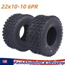 2pack 22x10-10 22x10x10 All Terrain Atv Utv Mud Tires 6 Ply Tubeless Trail Tires