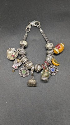 Brighton Beverly Personalized Loaded Slide Charms & Spacer Bracelet 8''