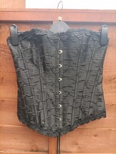 Black Fully Boned Jacard Corset