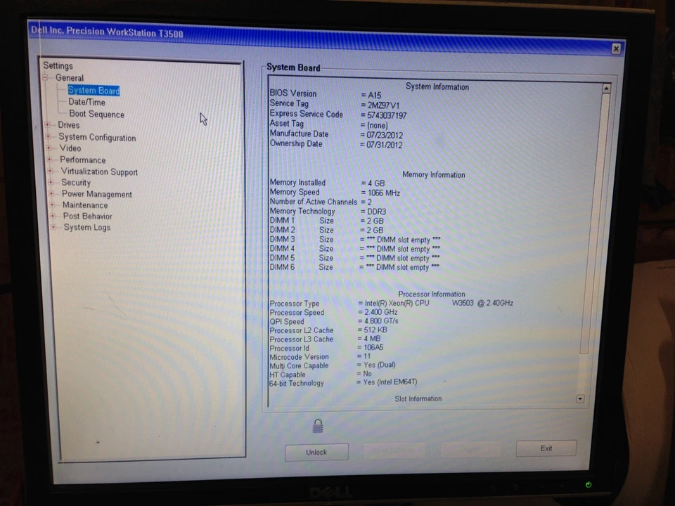 Dell Precision T3500 Workstation Computer XEON W3503 -- 2.40GH 500hdd Windows 10 - Image 3 of 4