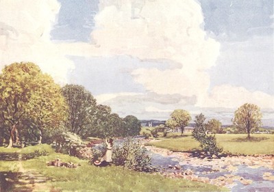 SCHOTTLAND. Afton Water 1923 altes antikes Vintage Druckbild