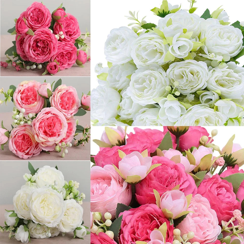 Artificial Flowers UV Resistant  Fake Flower Plants Garden Wedding Hanging Decor - Image 4 of 4
