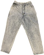 PS GITANO Vintage High Rise Acid Wash Mom Jeans 12 Short Tapered  Retro