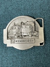 KENWORTH SEMI TRUCKS BELT BUCKLE VINTAGE RARE BERGAMOT 1985 TOKIN TRUCKER