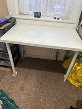 White Rectangular Desk for Home Offices or Study