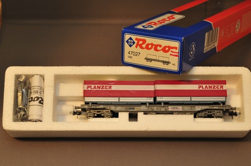 Roco 47027 H0 HO 1:87 SSB Taschenwagen "PLANZER" DC "neu" & OVP SELTEN! | Zustand: Neu