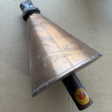 Vintage hawaiianische Luau TIKI FACKEL Brennstoff 8" ZOLL gerolltes KUPFER Terrasse Garten Hof