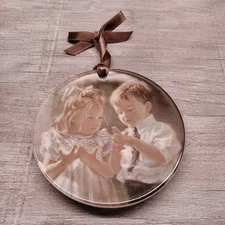 Here's The Church Mama Says Kathryn Andrews Fincher decor plate w/ ribbon flaws