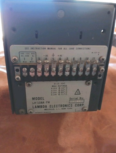 Ex USN Lambda LH 118A FM Regulated DC Power Supply - Picture 3 of 4