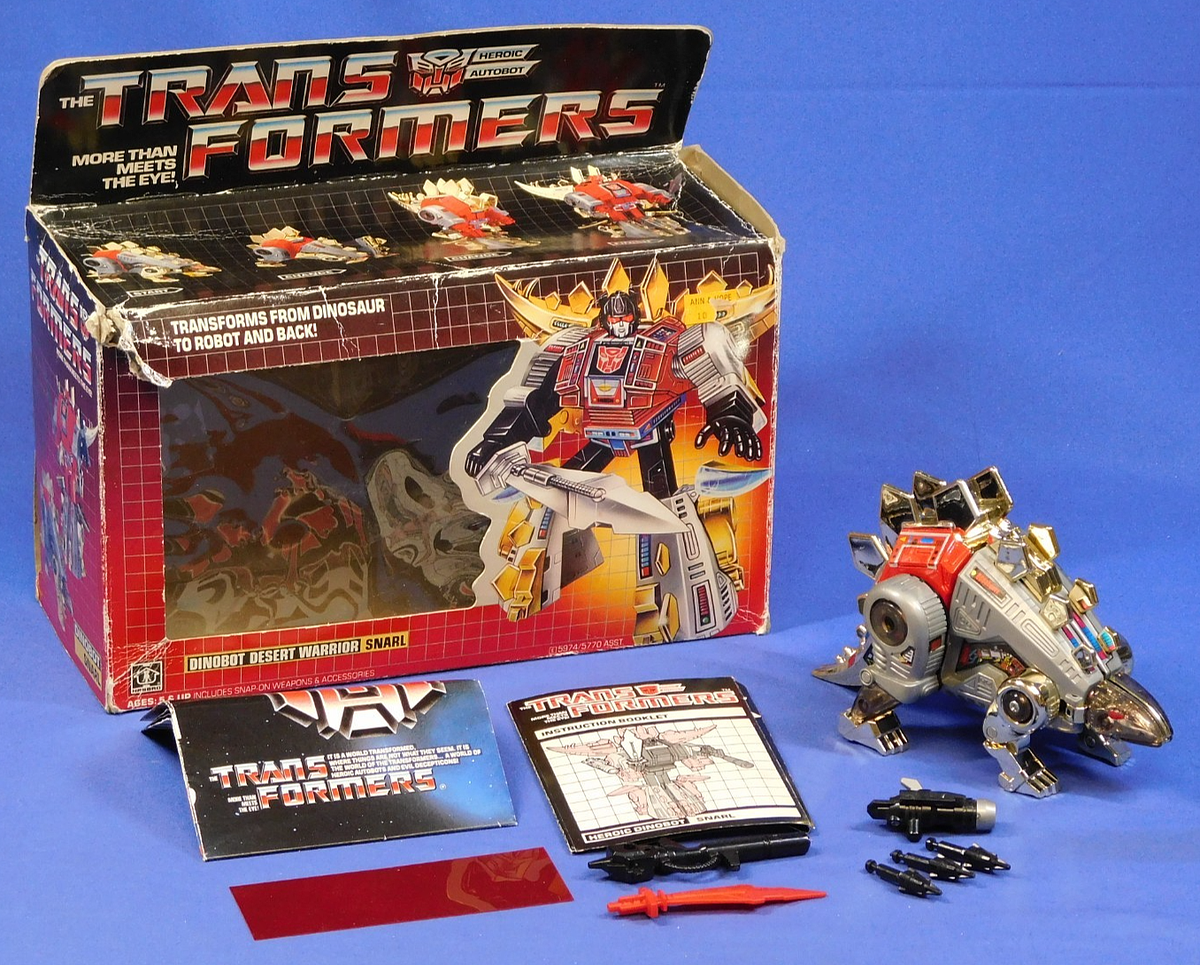 TRANSFORMERS G1 DINOBOT SNARL COMPLETE W/BOX & PAPERWORK VINTAGE