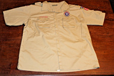 Boy Scouts of America BSA Men's Shirt Tan 2X-Large XXL Glued Patches