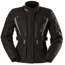 Image of Furygan Apalaches Evo Ladies Motorbike Textile Jacket Black / Grey