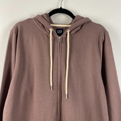 Gap Vintage Soft Classic Full-Zip Hoodie Size XL Tall Taupe Brown