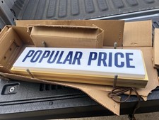 Original Pabst Blue Ribbon Popular Price Beer Sign Light PBR 1970  s NOS 24.5/6.5