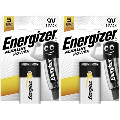 Energizer Alkaline Batterie 9V E-Block 1050mAh 6LR61 Blisterpackung Batterie 2ER