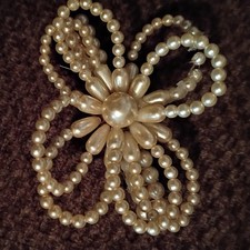 Elegant Faux Pearl French Barrette Hair Clip White 3.5"