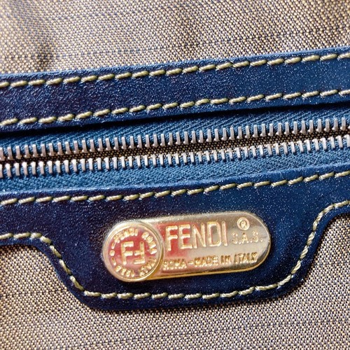 Auth Used EX+ FENDI Zucca 2way Handbag Canvas Leather Brown Condition - Picture 24 of 24
