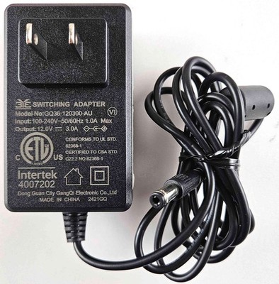 SANSUI Onn Monitor Power Supply AC Adapter Cord GQ36-120300-AU 12V