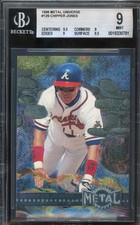 1996 Fleer Metal Universe CHIPPER JONES #129 Atlanta Braves BGS 9