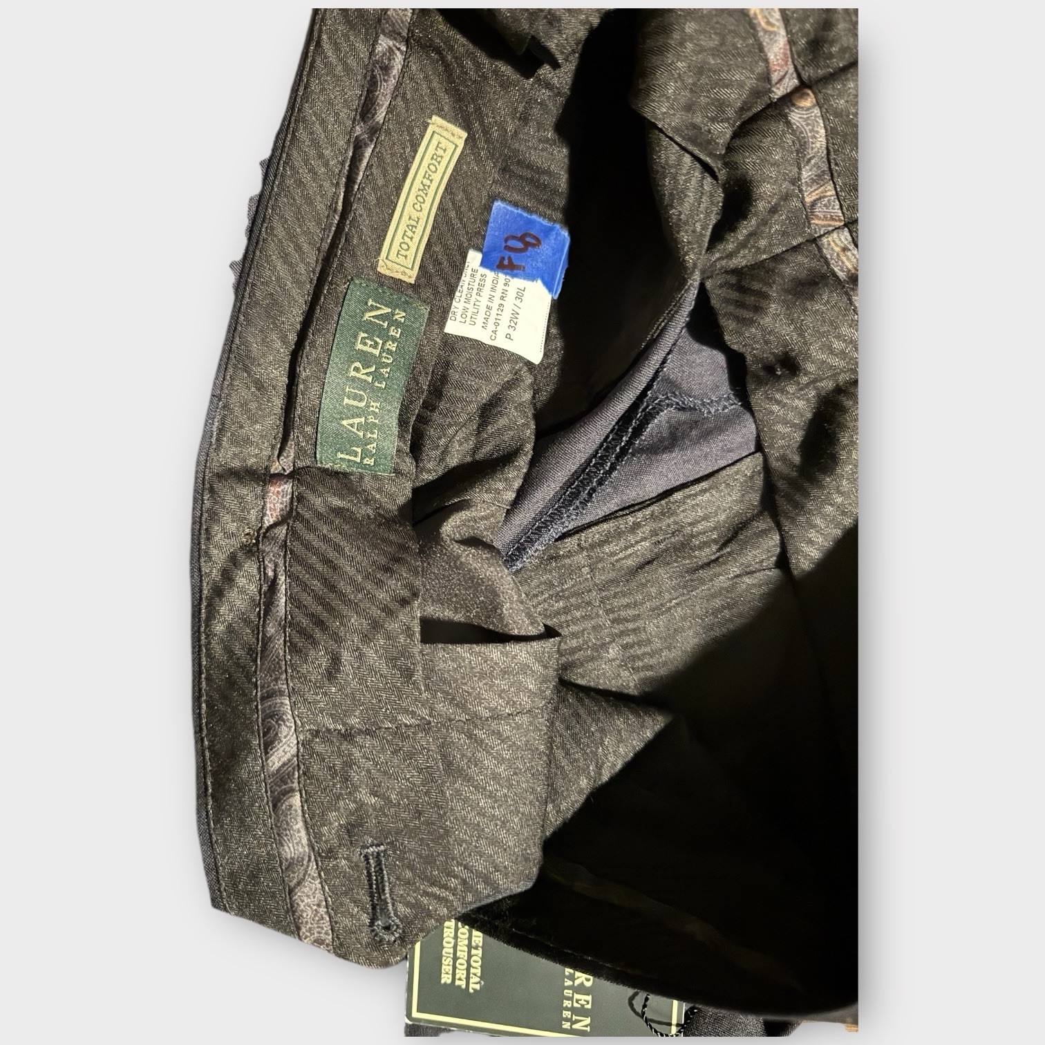NWT Lauren Ralph Lauren Total Comfort Flat Front Pants Mens 32x30 Dress Trousers image 3