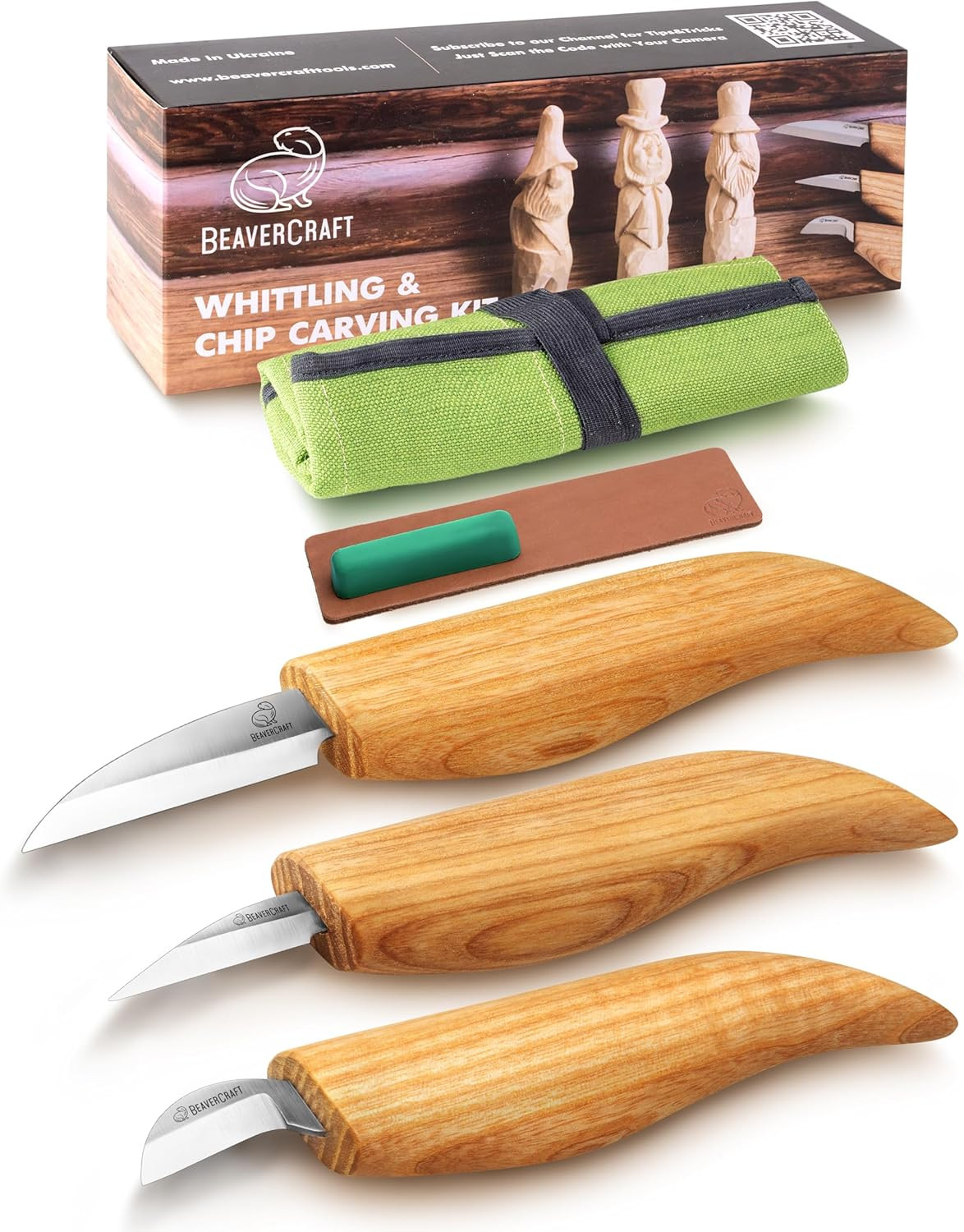 Set Di 7 Strumenti Per Intaglio Del Legno – Sgorbie E Coltelli Professionali In Acciaio Inox, Per Scultura, Falegnameria, Modellismo, Manici Ergonomic - 2
