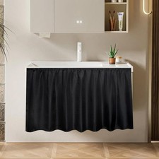 Fabric Sink Skirt Waterproof Self-Adhesive Bathroom Sink Skirt Diamond
