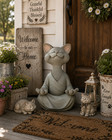 12" Happy Cat Buddha Statue Zen Meditation Garden Decor Indoor Outdoor — photo 4