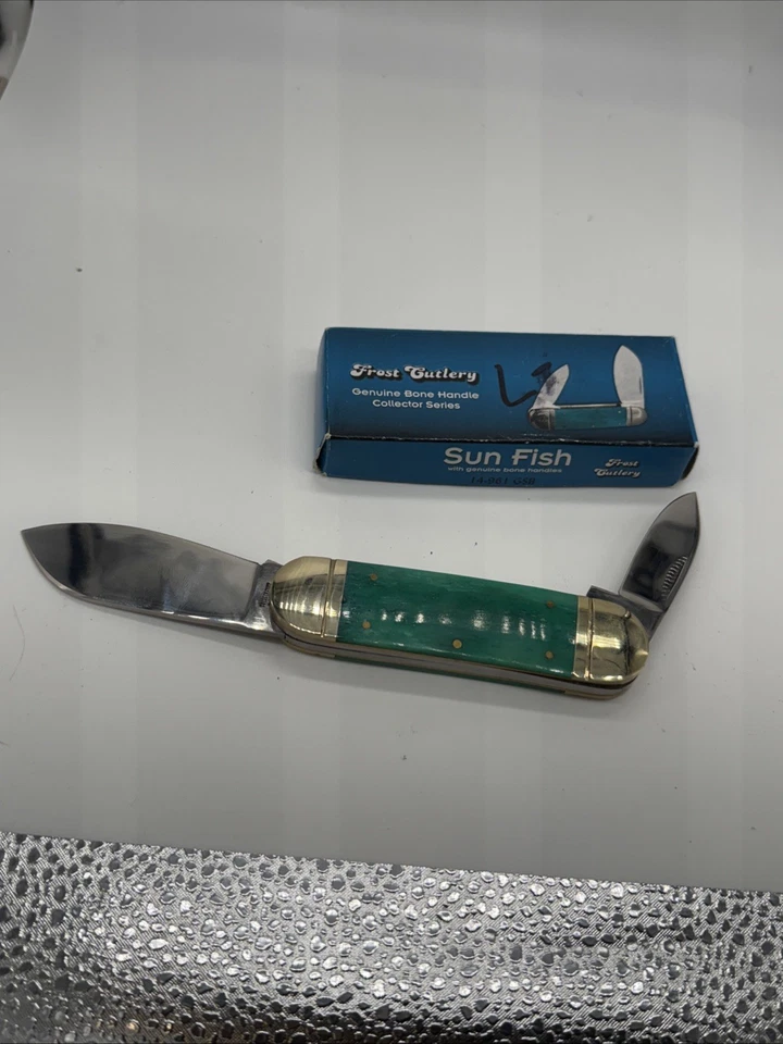 Frost SUNFISH, elephant toe Pocketknife Vintage Stock smooth red bone - Image 4 of 4