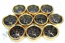Vintage Lot of 100 Pcs Brass Compass Key Chain Marine Key Ring Bulk Wholesale