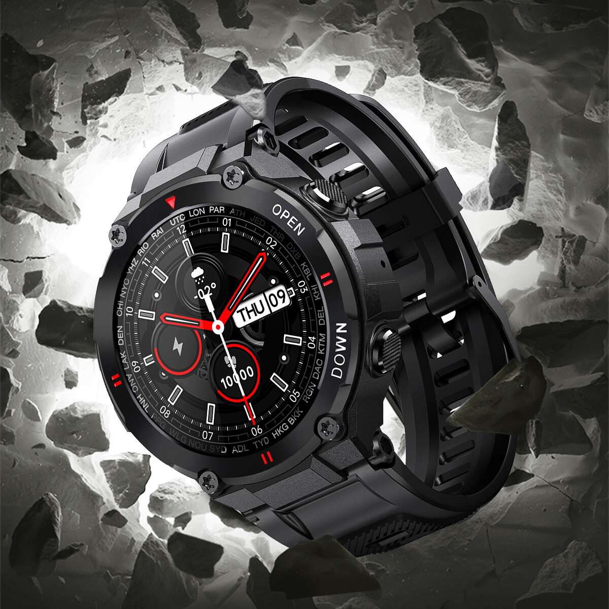 Smart Watch Bluetooth w/Camera Waterproof Phone Sport for Android Phone