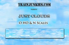 TrainJunkies Just Clouds Model Railroad Backdrop
