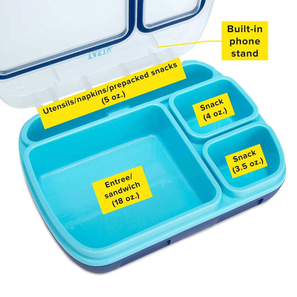 Bento Lunch Box for Kids Adults with Removable Tray and Carry Handle Bento Lunch Box for Kids Adults with Removable Tray and Carry Handle